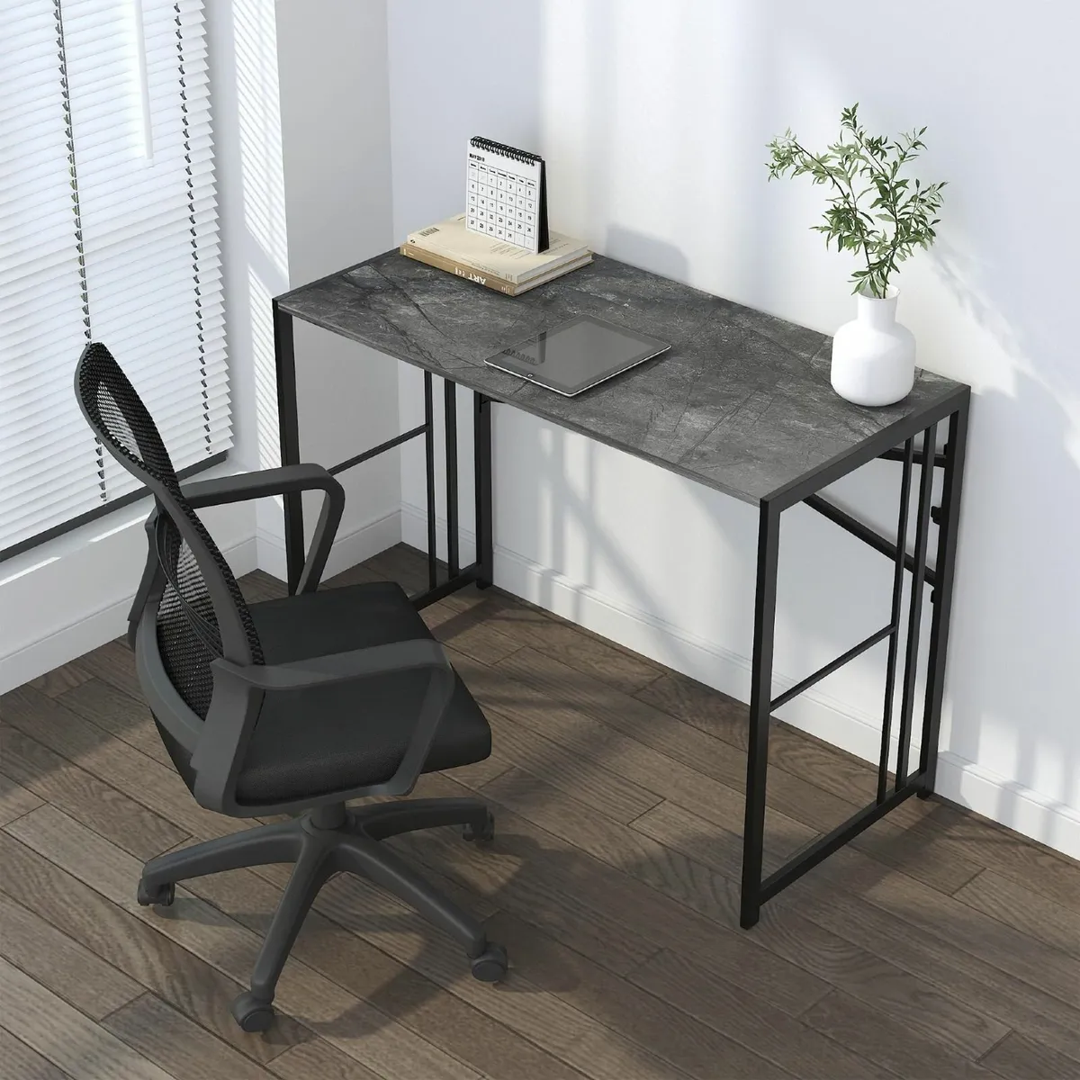 90 cm Small Folding Desk Writing Gaming Computer - Image 2