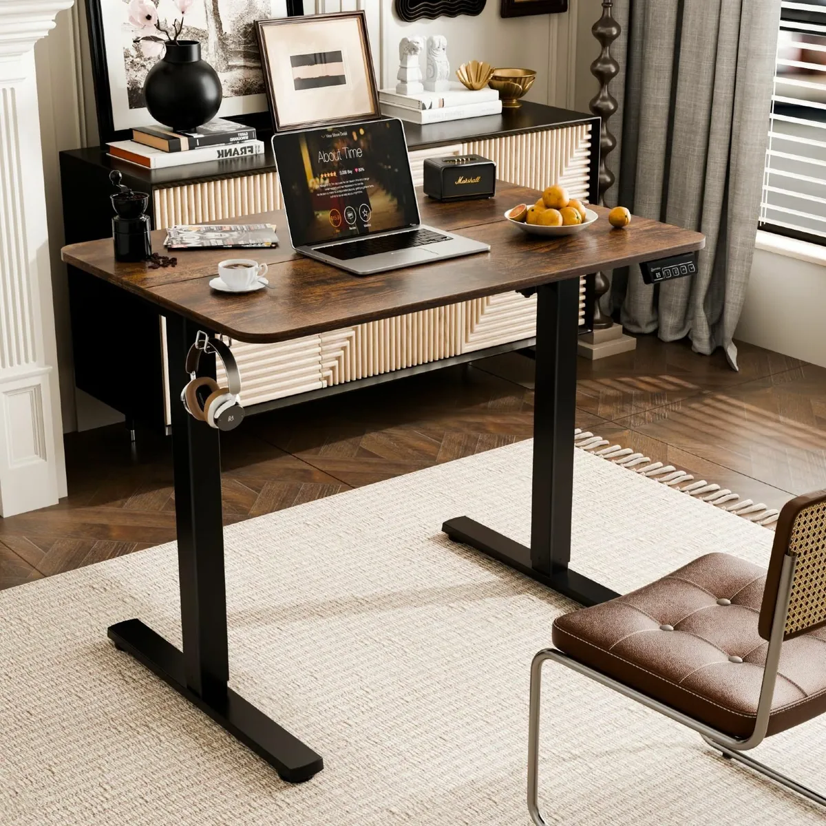Electric Standing Desk 90x60cm Height Adjustable - Image 2