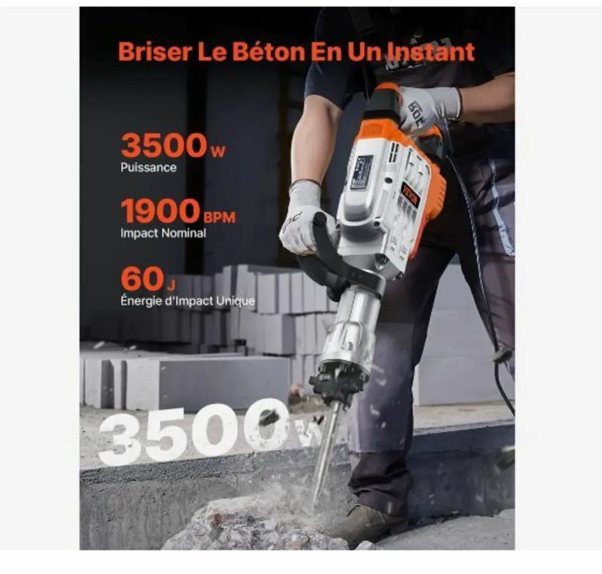 Demolition Jack Hammer, 3500W - Image 3