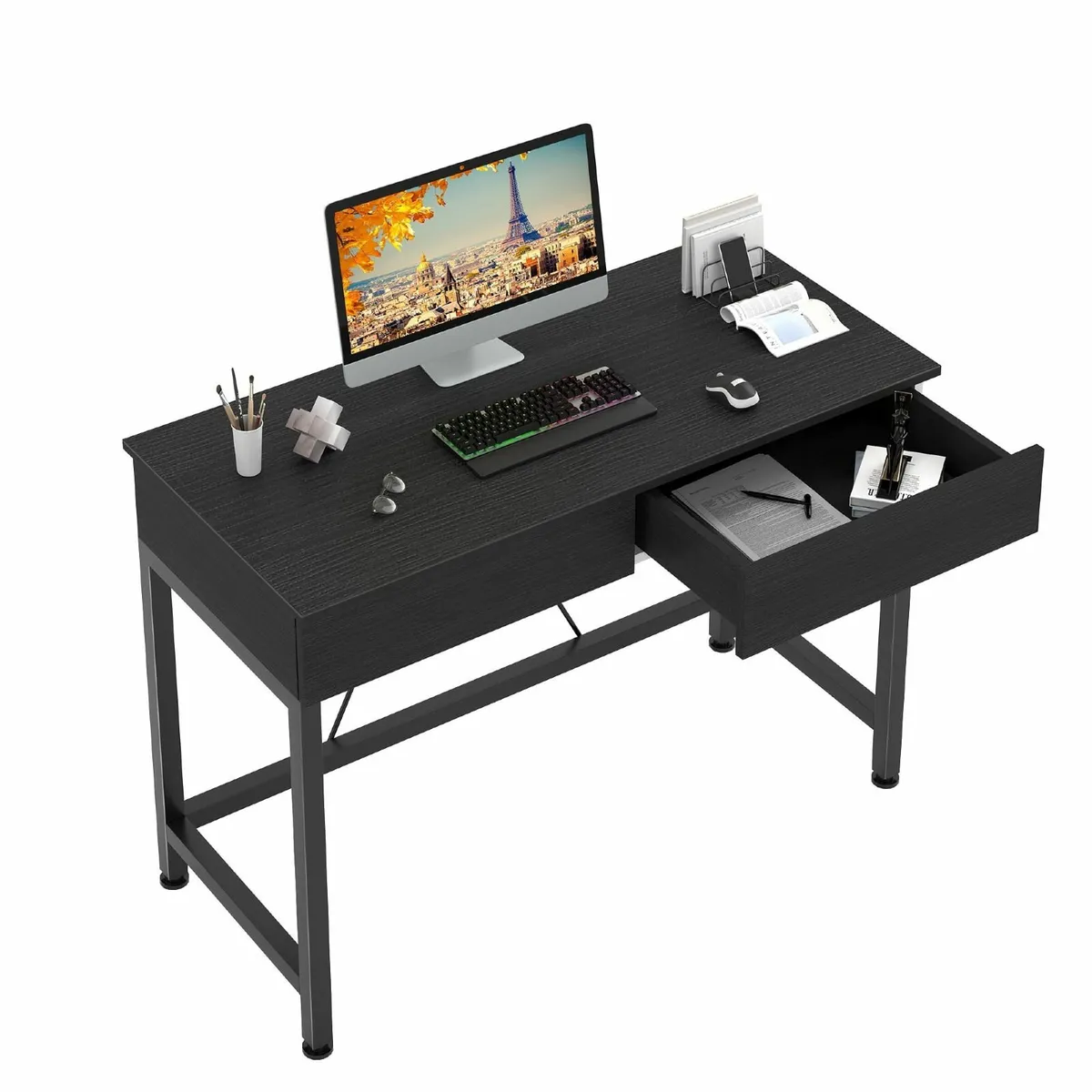 Computer Desk with Drawers Dressing Table Vanity - Image 1