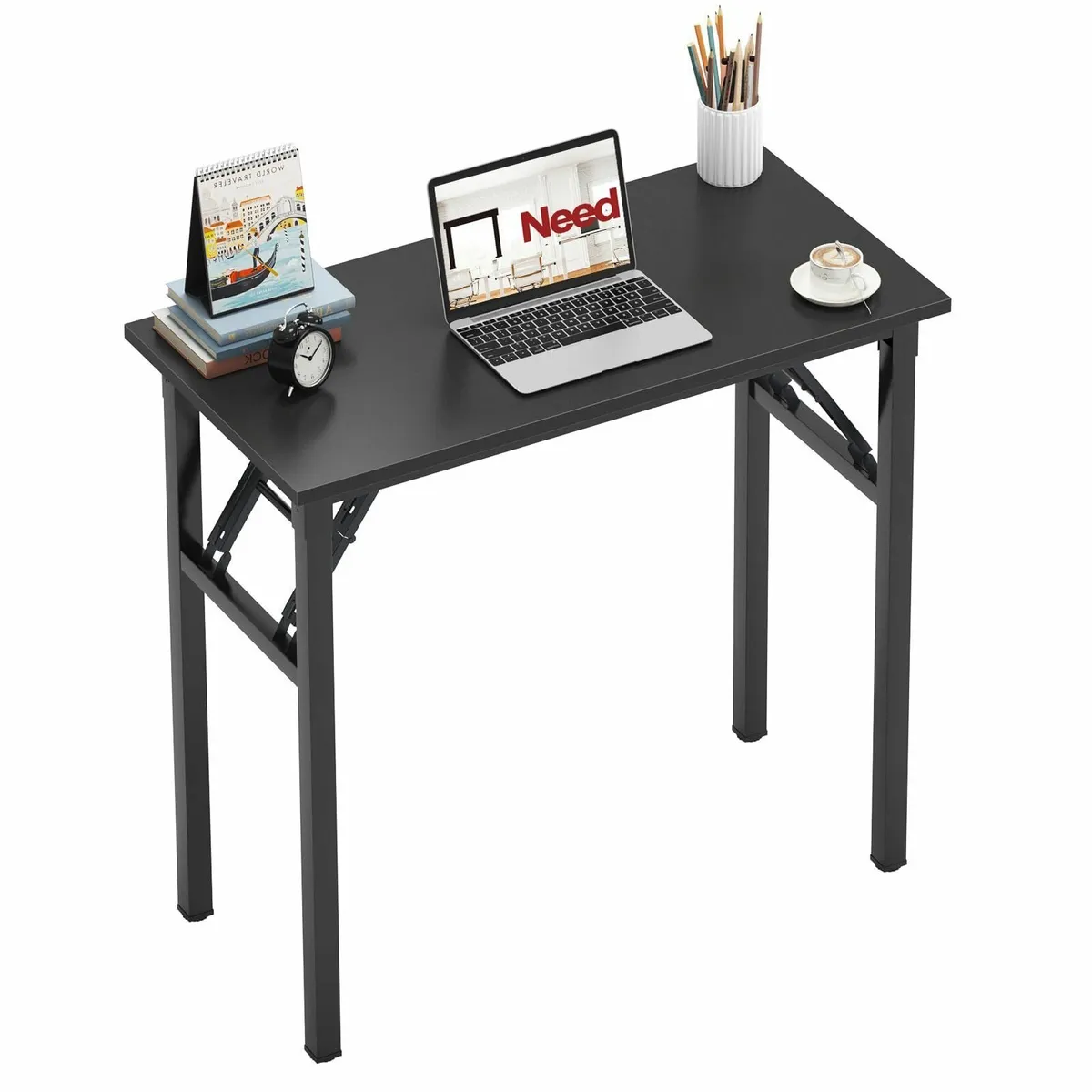 Folding Computer Desk Foldable Study Writing Work - Image 1