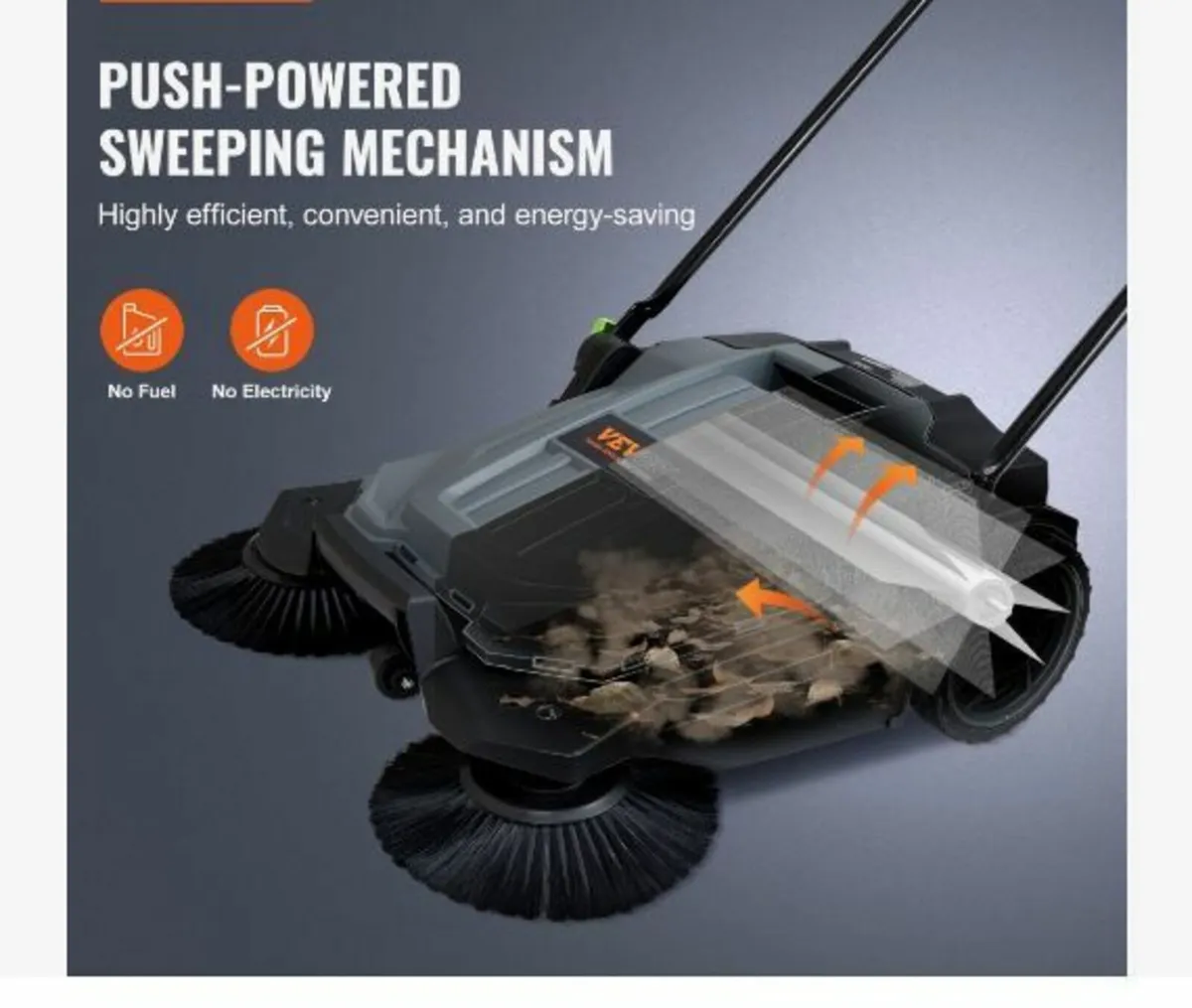 Walk-behind Hand Push Floor Sweeper, 65 cm - Image 3
