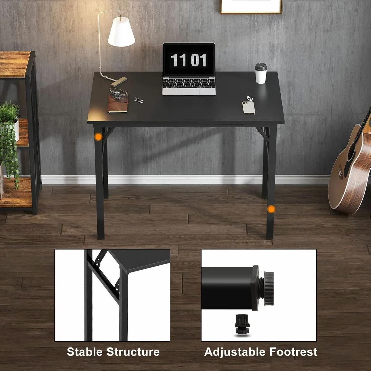 Folding Computer Desk Foldable Study Writing Work - Image 4