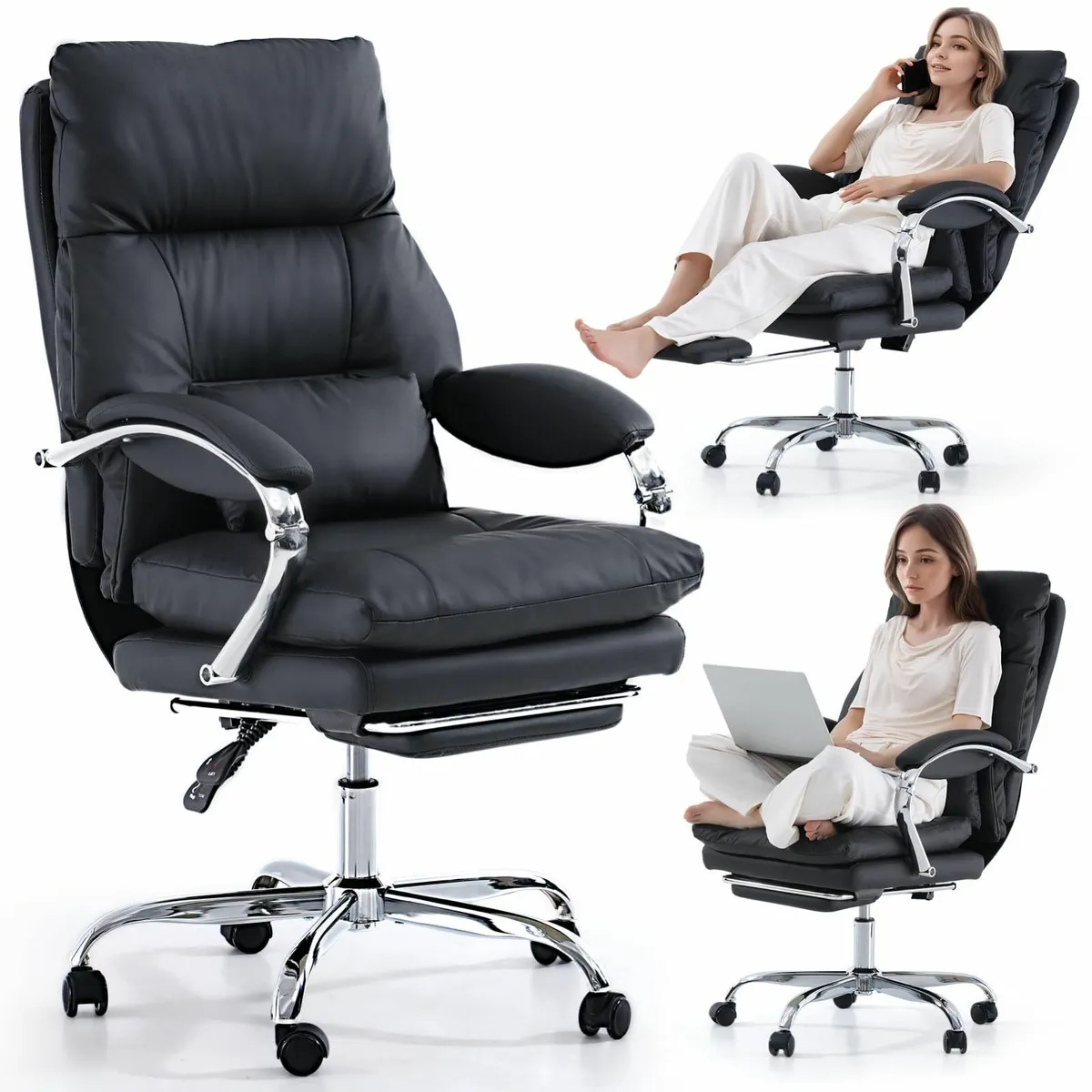 Home Office Desk Chairs with Foot Rest Fully - Image 1