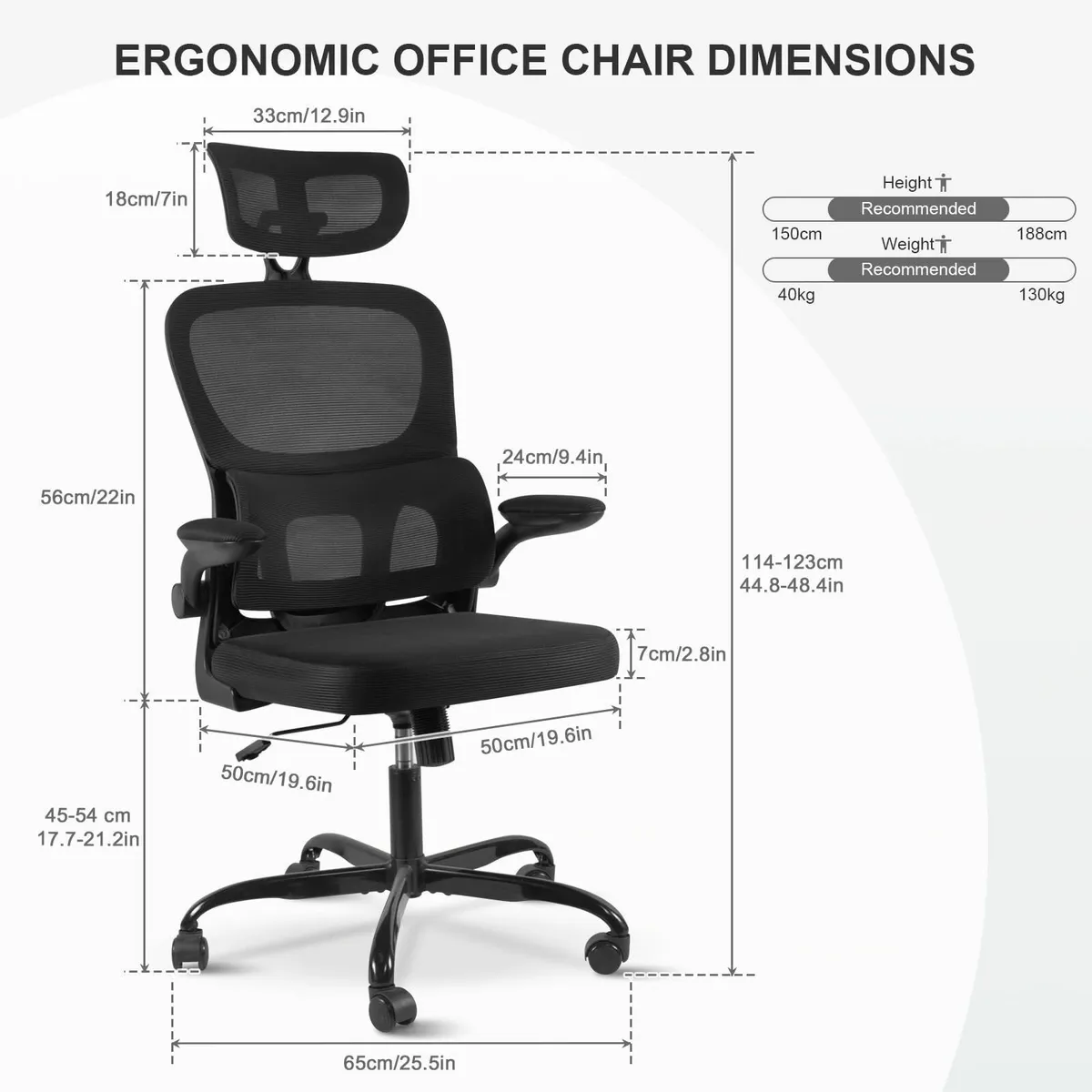 Ergonomic Office Chair - High Back Mesh Design - Image 3