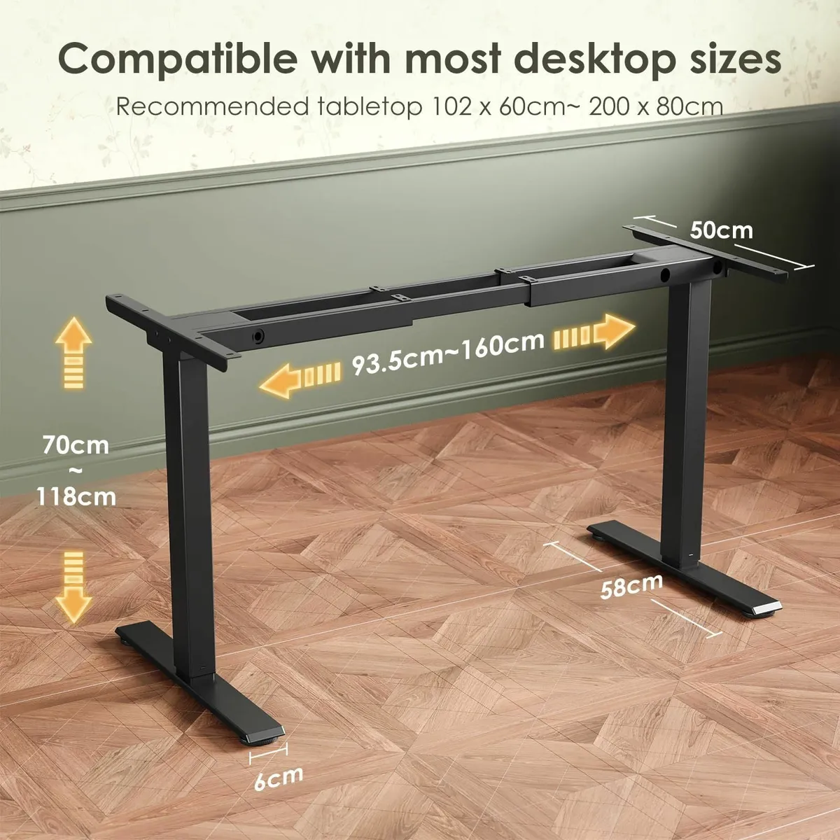 Standing Desk Frame with Dual Motor Electric - Image 2