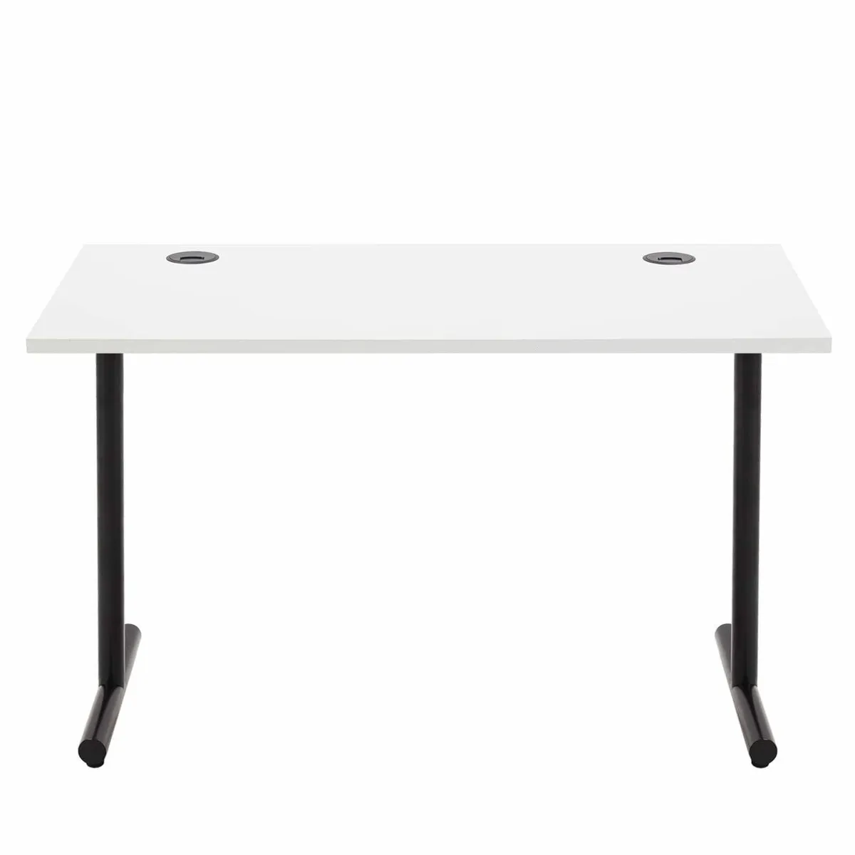 Simple Office Computer Desk White Desktop and - Image 1