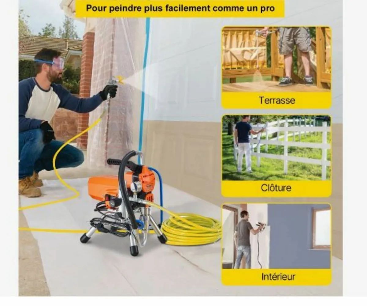 Airless Paint Sprayer with High Pressure Hose - Image 2