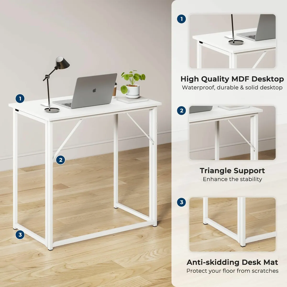 Folding Desk Foldable Small Computer Writing - Image 4