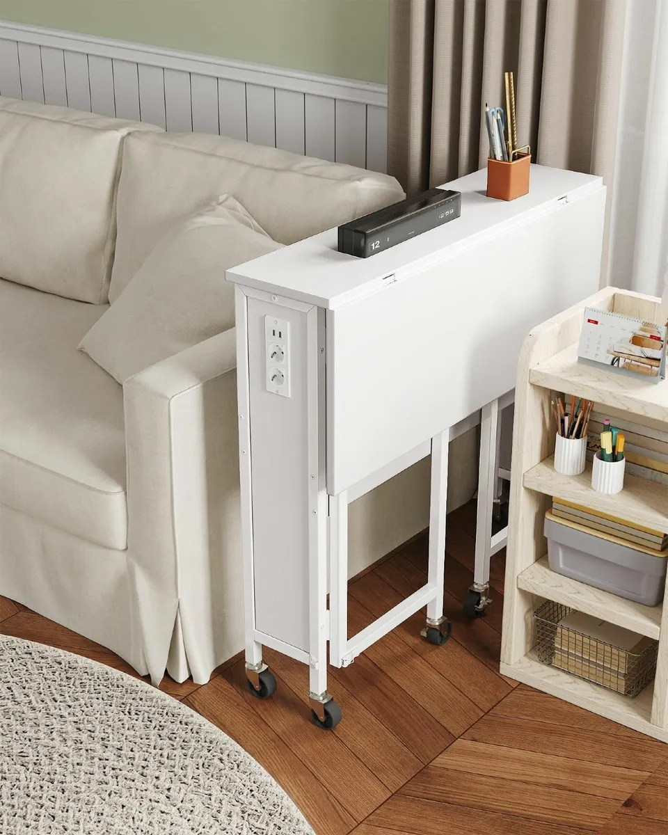 Folding Desk with Storage Shelf 80 cm Computer - Image 4