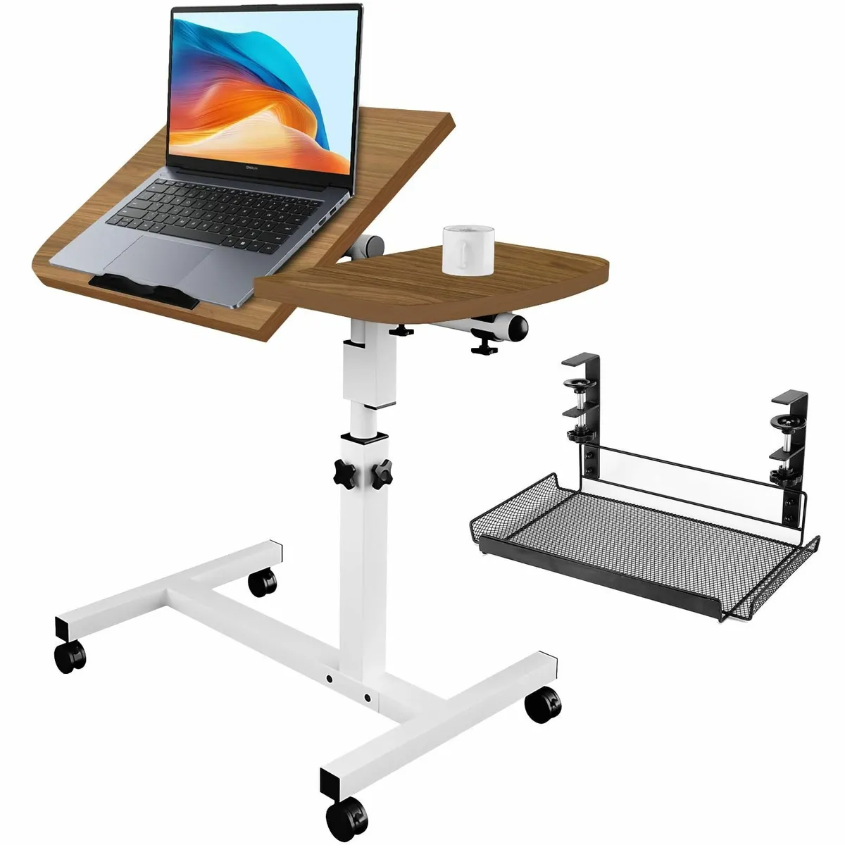 Adjustable Overbed Laptop Table with Split - Image 4