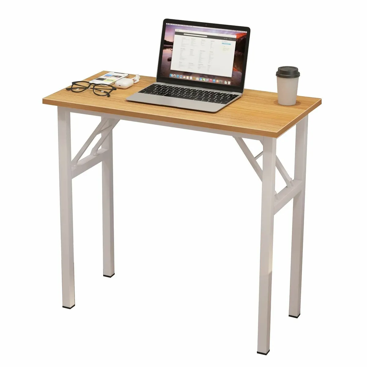 Compact Folding Table 80x40cm Computer Desk - Image 1