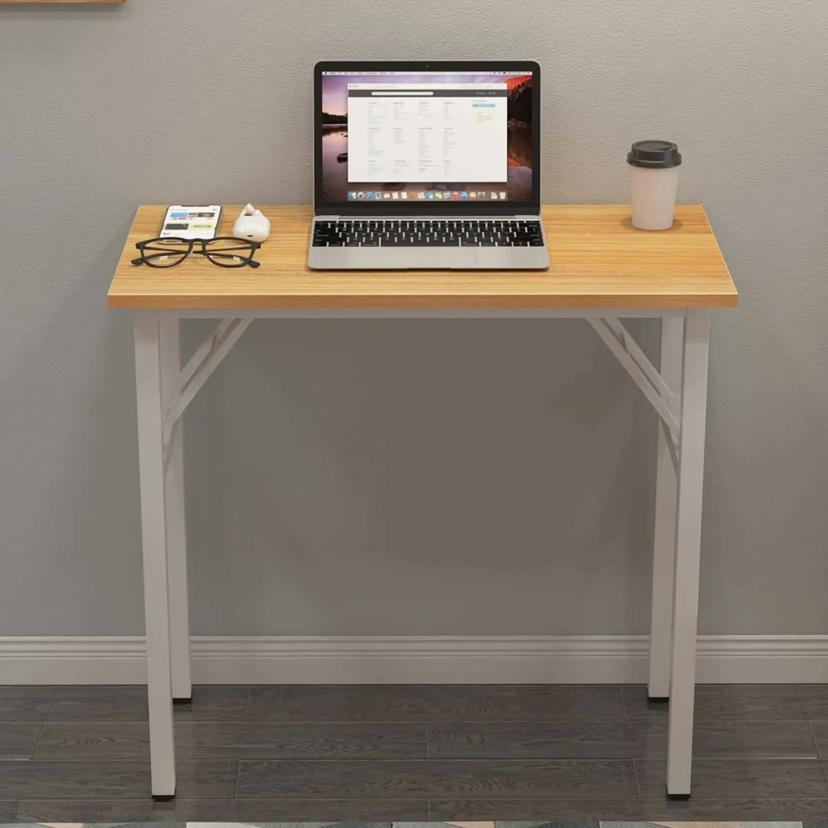 Compact Folding Table 80x40cm Computer Desk - Image 2