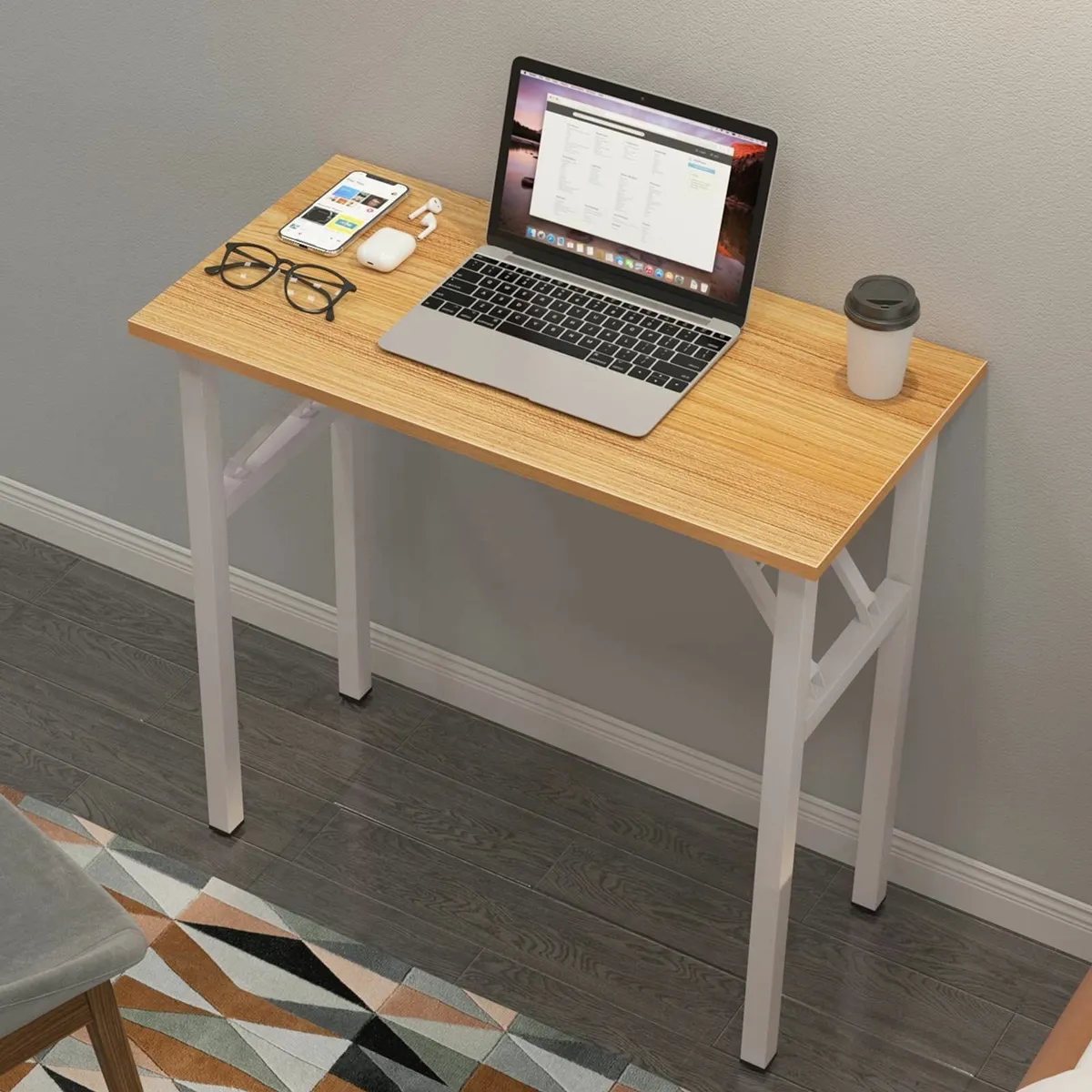Compact Folding Table 80x40cm Computer Desk - Image 4