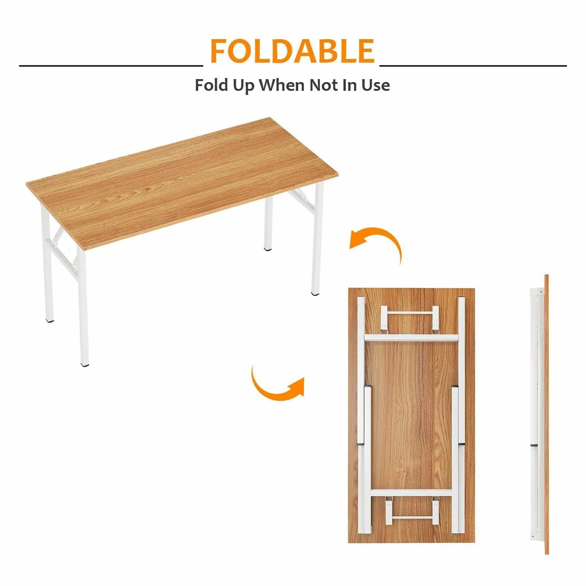 Computer Desk Folding 80 x 40 cm Laptop Workstatio - Image 4