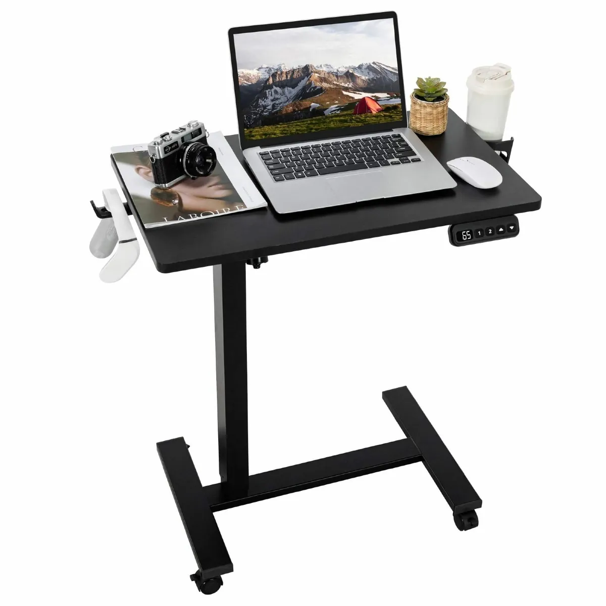 Electric Adjustment Overbed Table，Adjustable - Image 1