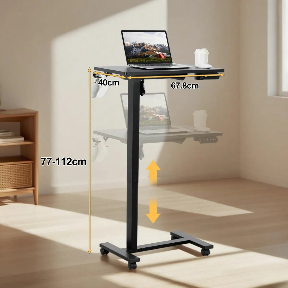 Electric Adjustment Overbed Table，Adjustable - Image 2