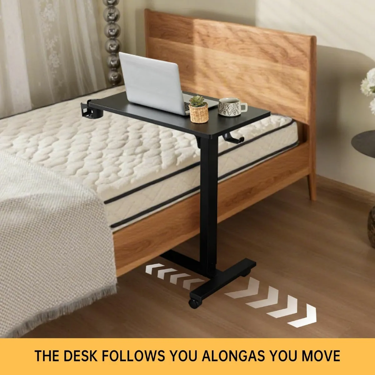 Electric Adjustment Overbed Table，Adjustable - Image 3