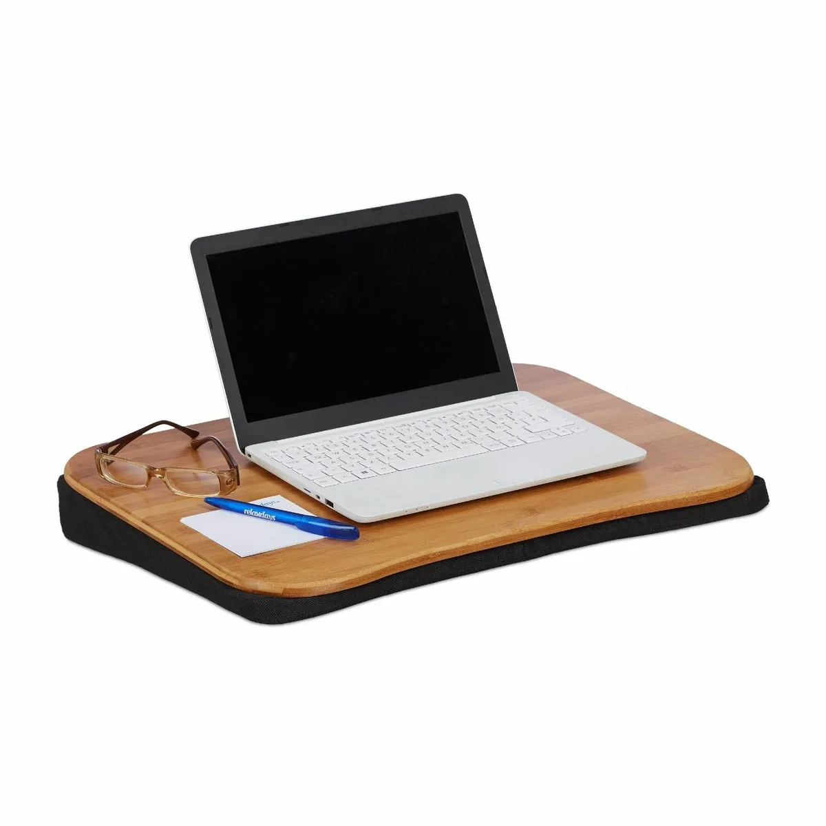 Laptop Table Bamboo 51 x 37 cm Portable Removable - Image 1