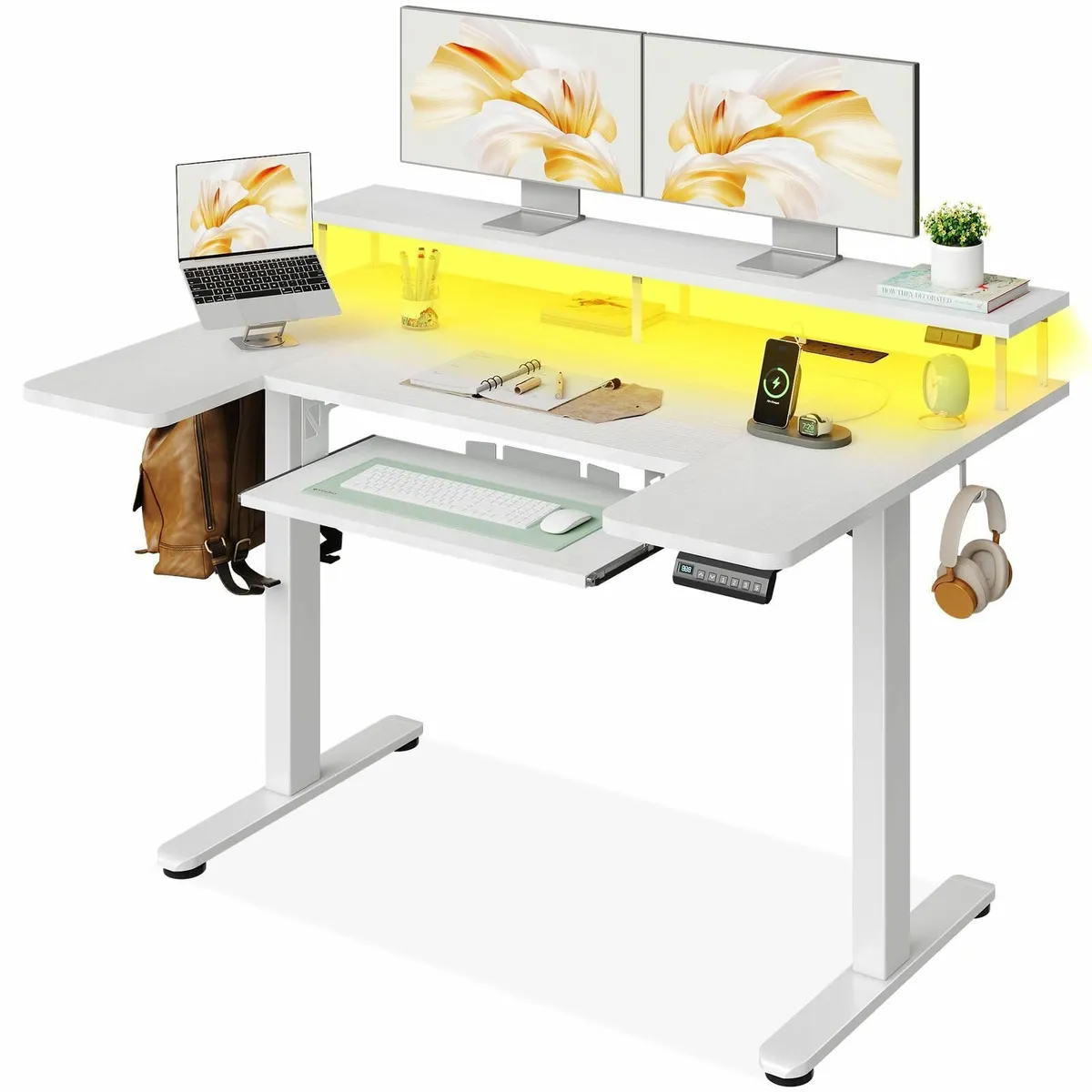 U Shaped Standing Desk 120 cm Electric Height - Image 1