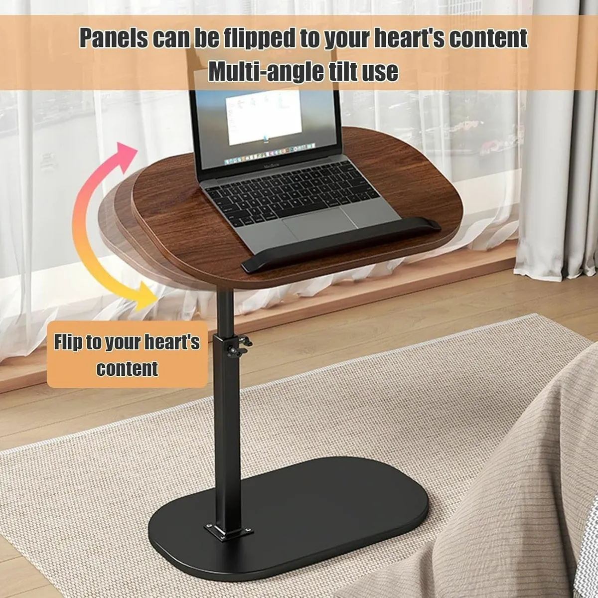 Side Table Lifting Laptop Desk: C Shaped End - Image 3