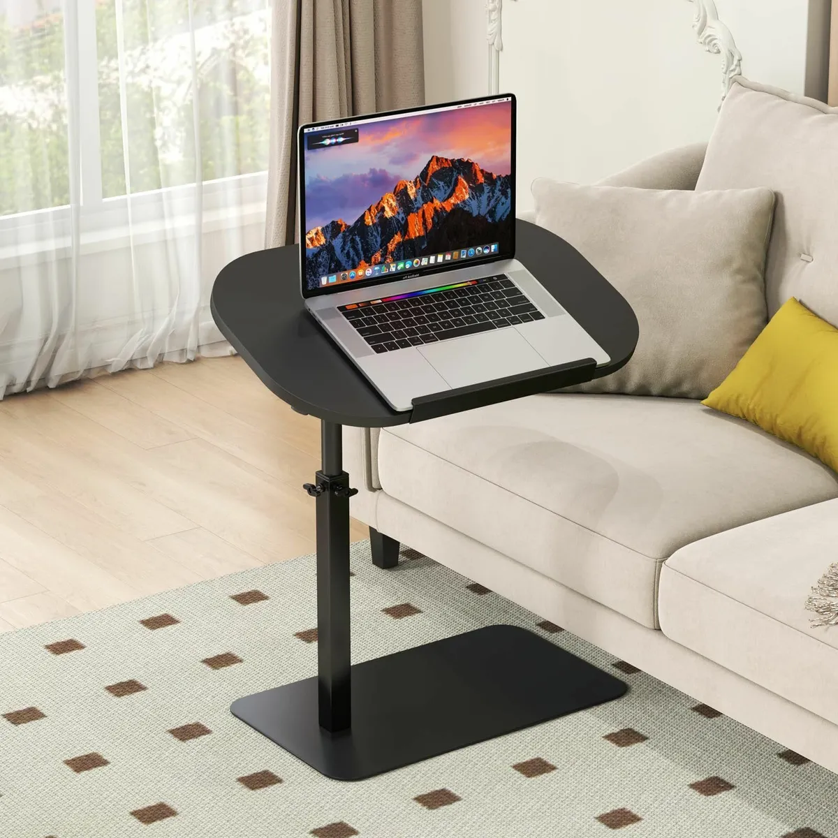 C Shaped Side Table Adjustable Height 360degreesSw - Image 1