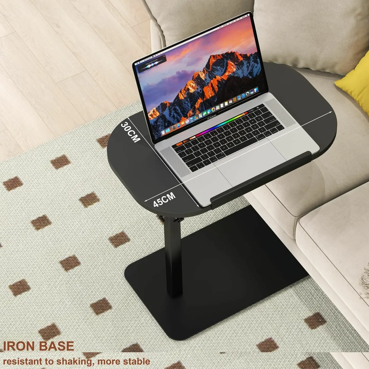 C Shaped Side Table Adjustable Height 360degreesSw - Image 3