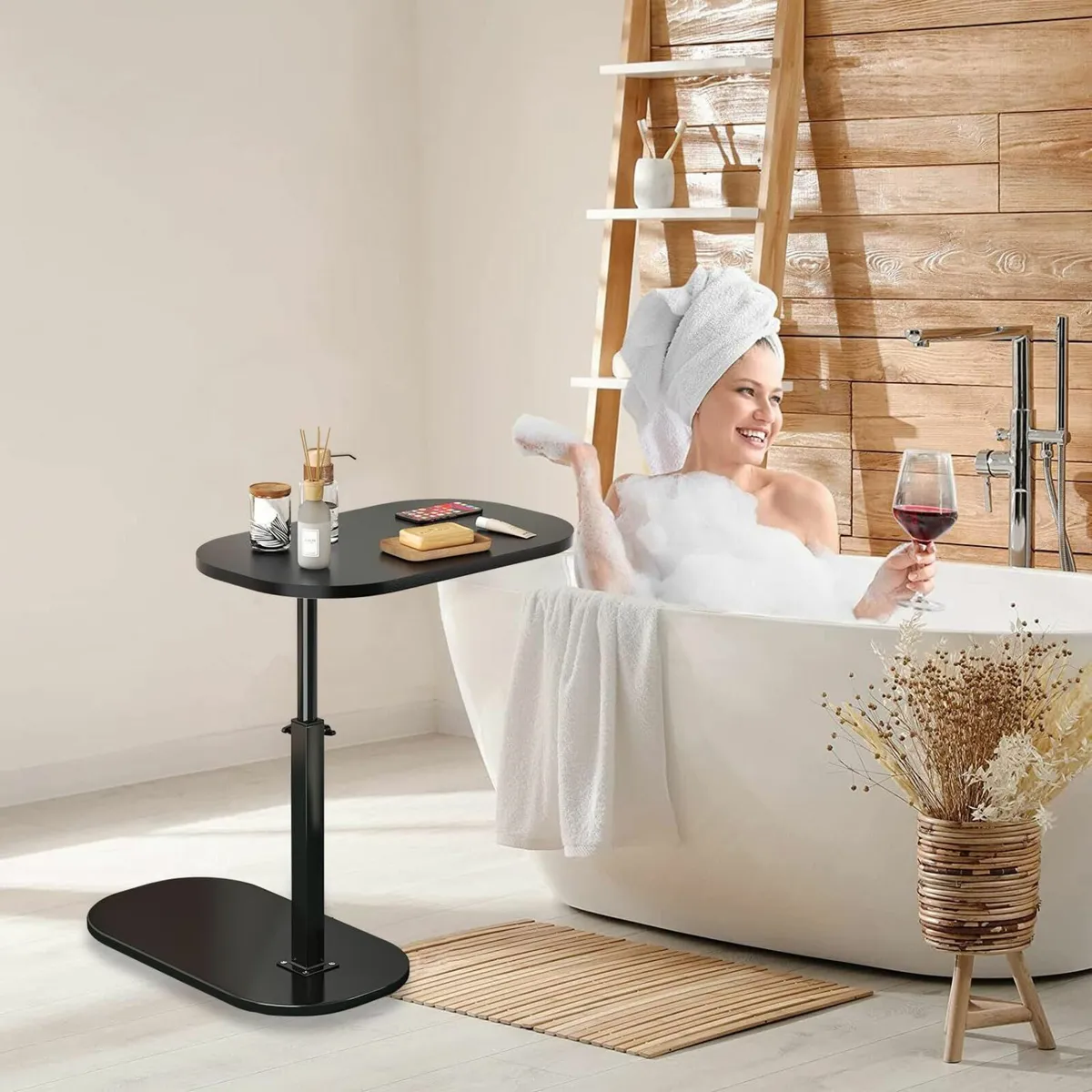 Adjustable Height C Shaped Side Table 360degreesSw - Image 3