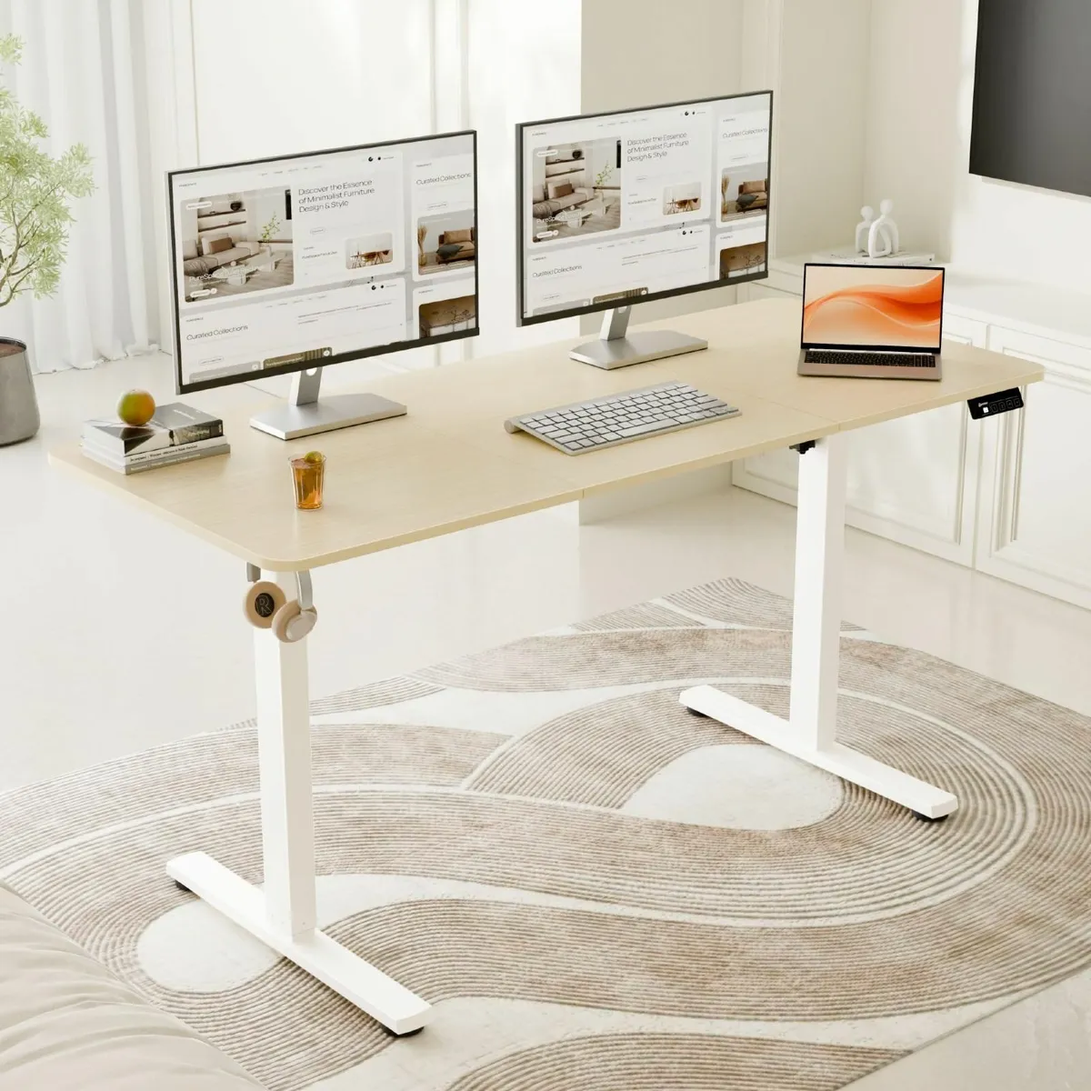 Electric Standing Desk 140x60cm Height Adjustable - Image 2