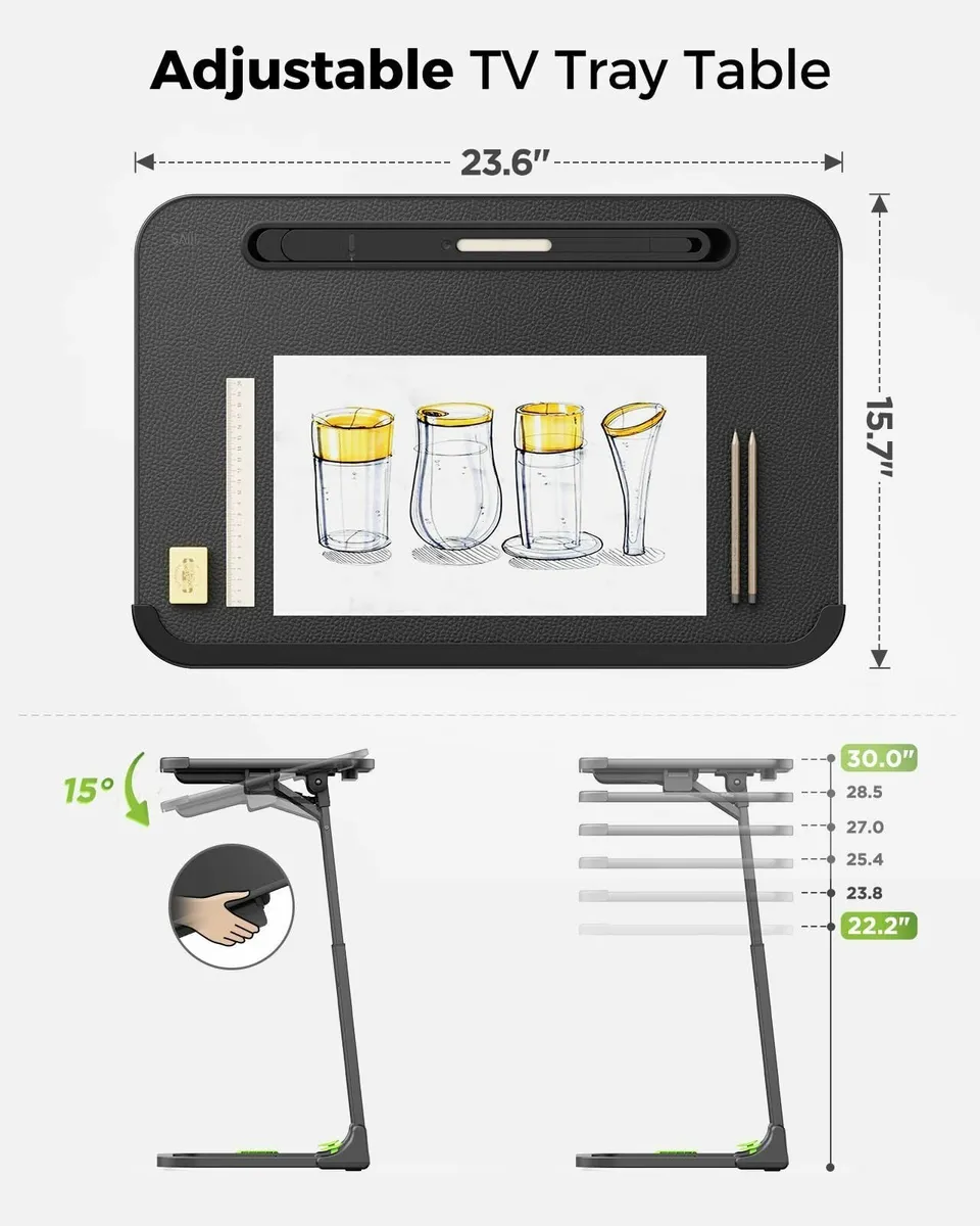Upgraded Small Folding Table Height Tilt Adjustabl - Image 2