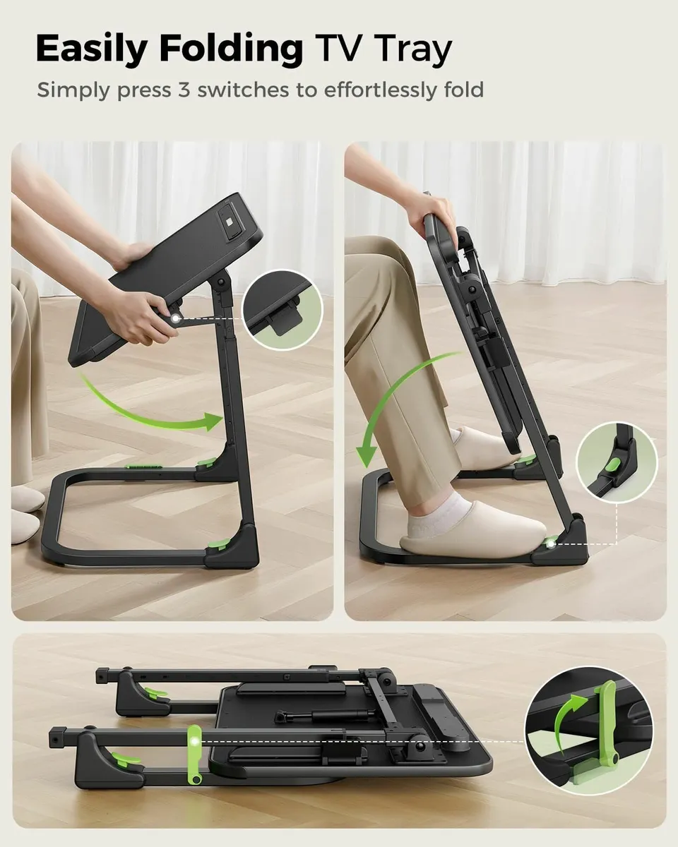 Upgraded Small Folding Table Height Tilt Adjustabl - Image 3