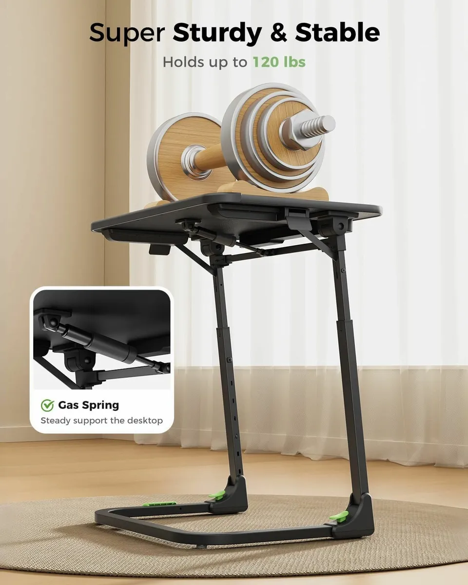 Upgraded Small Folding Table Height Tilt Adjustabl - Image 4