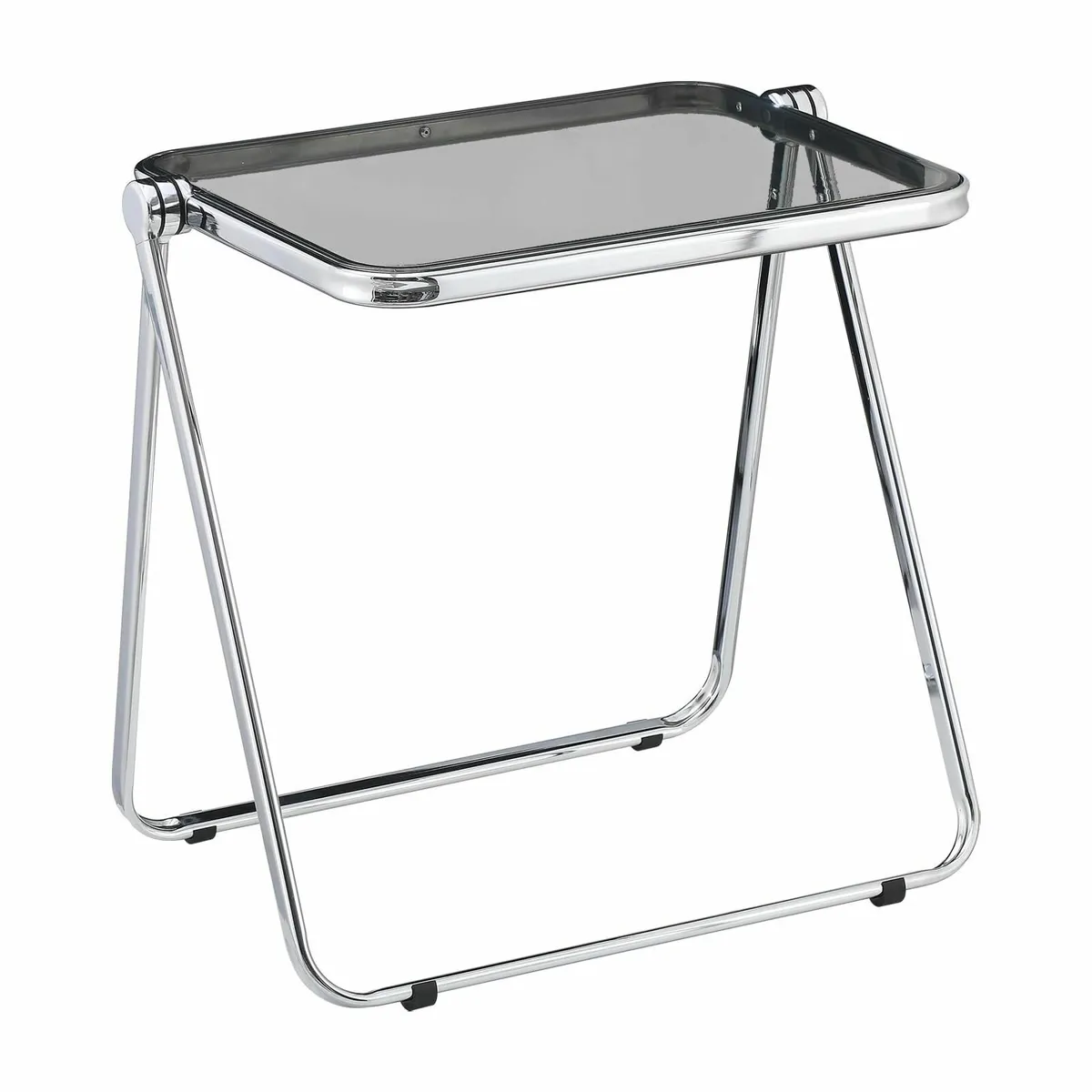 Folding TV Tray Table Clear Acrylic Foldable No - Image 1