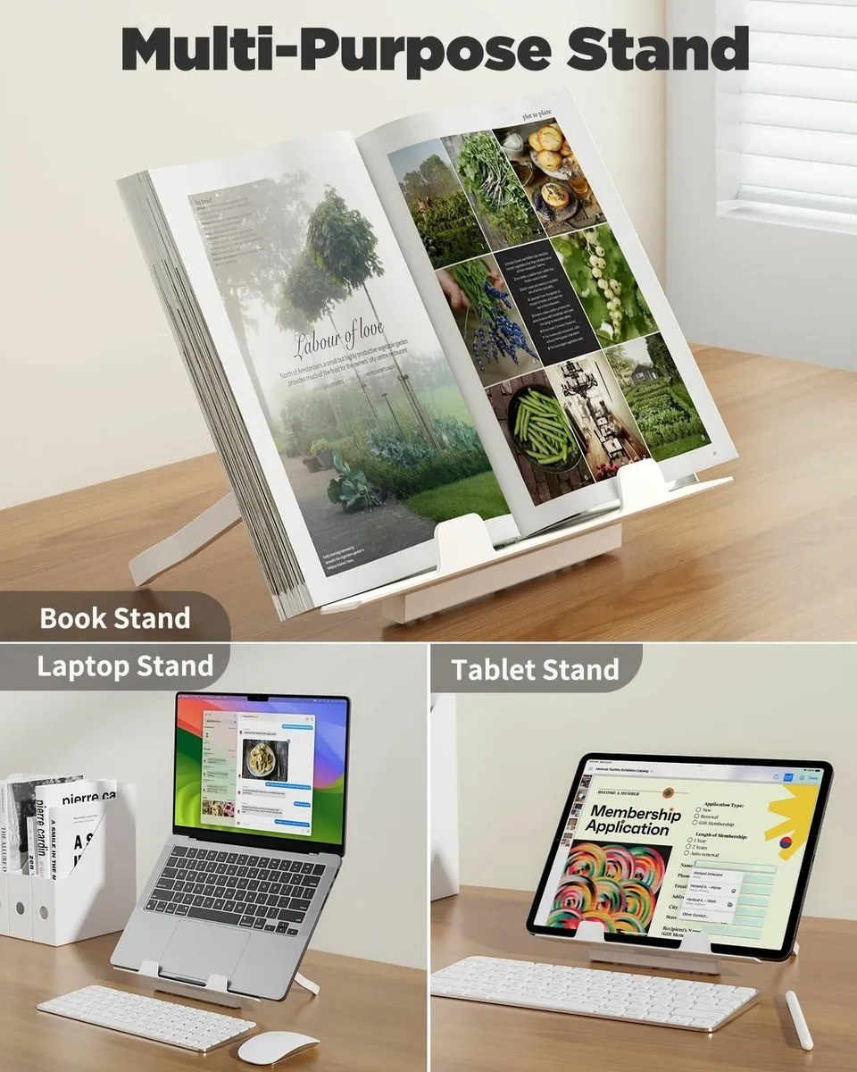 Desk laptop table Stable Large Foldable Tray with - Image 4