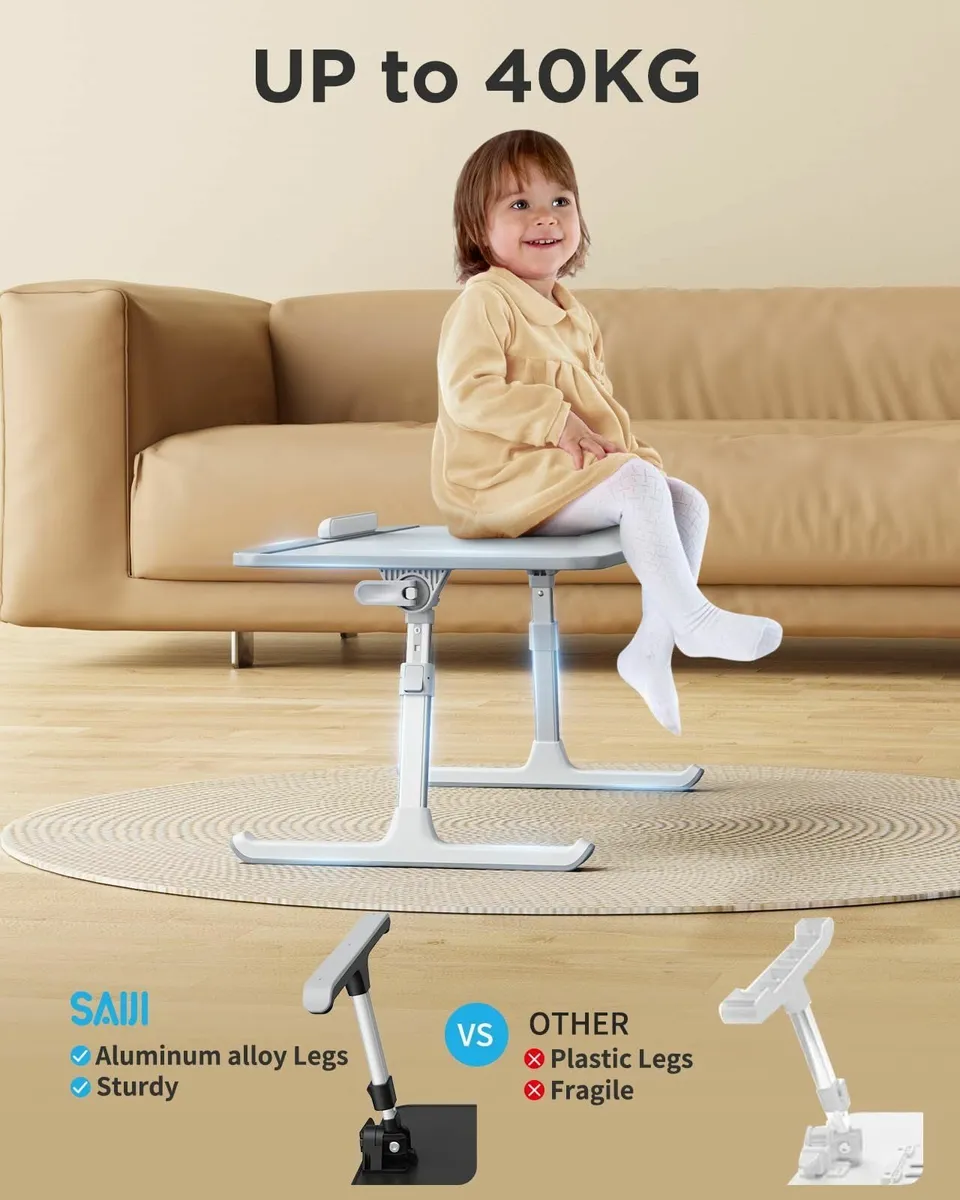 Lap Desk Bed Table Thick Stable Feet Height and - Image 3