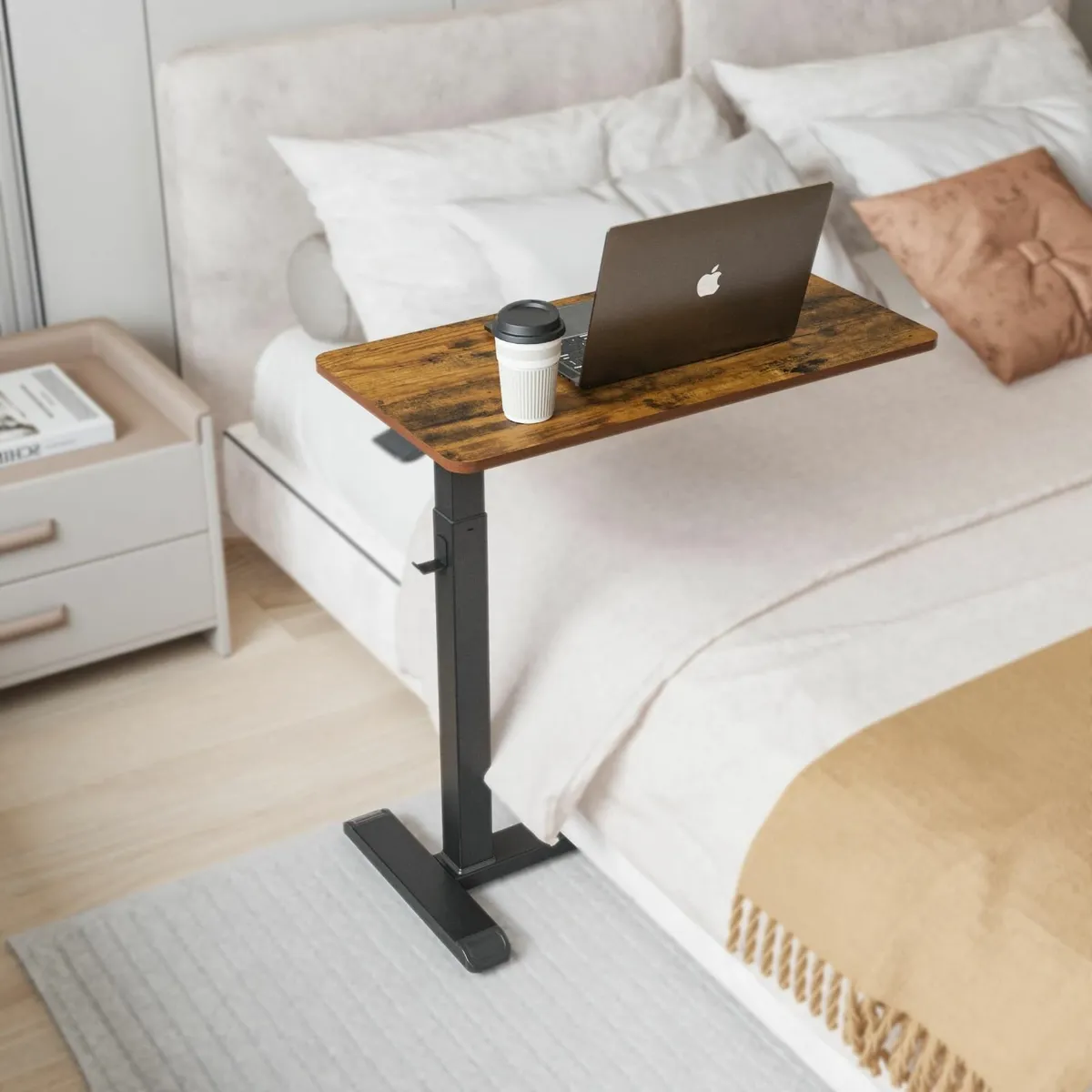 Overbed Table with Wheels Upgrade Medical Desk - Image 2