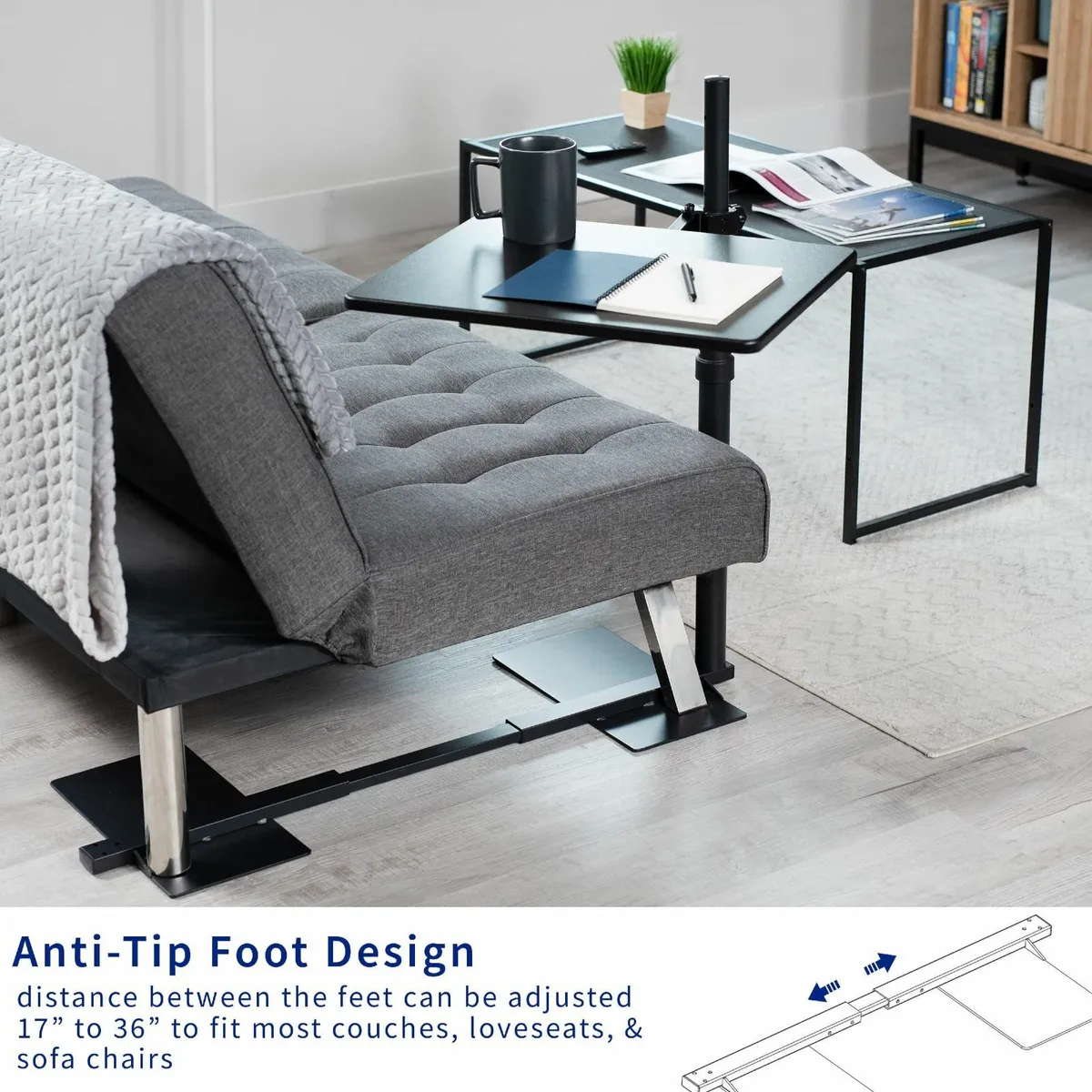 51cm Over Couch Swivel Table Laptop Desk for - Image 4