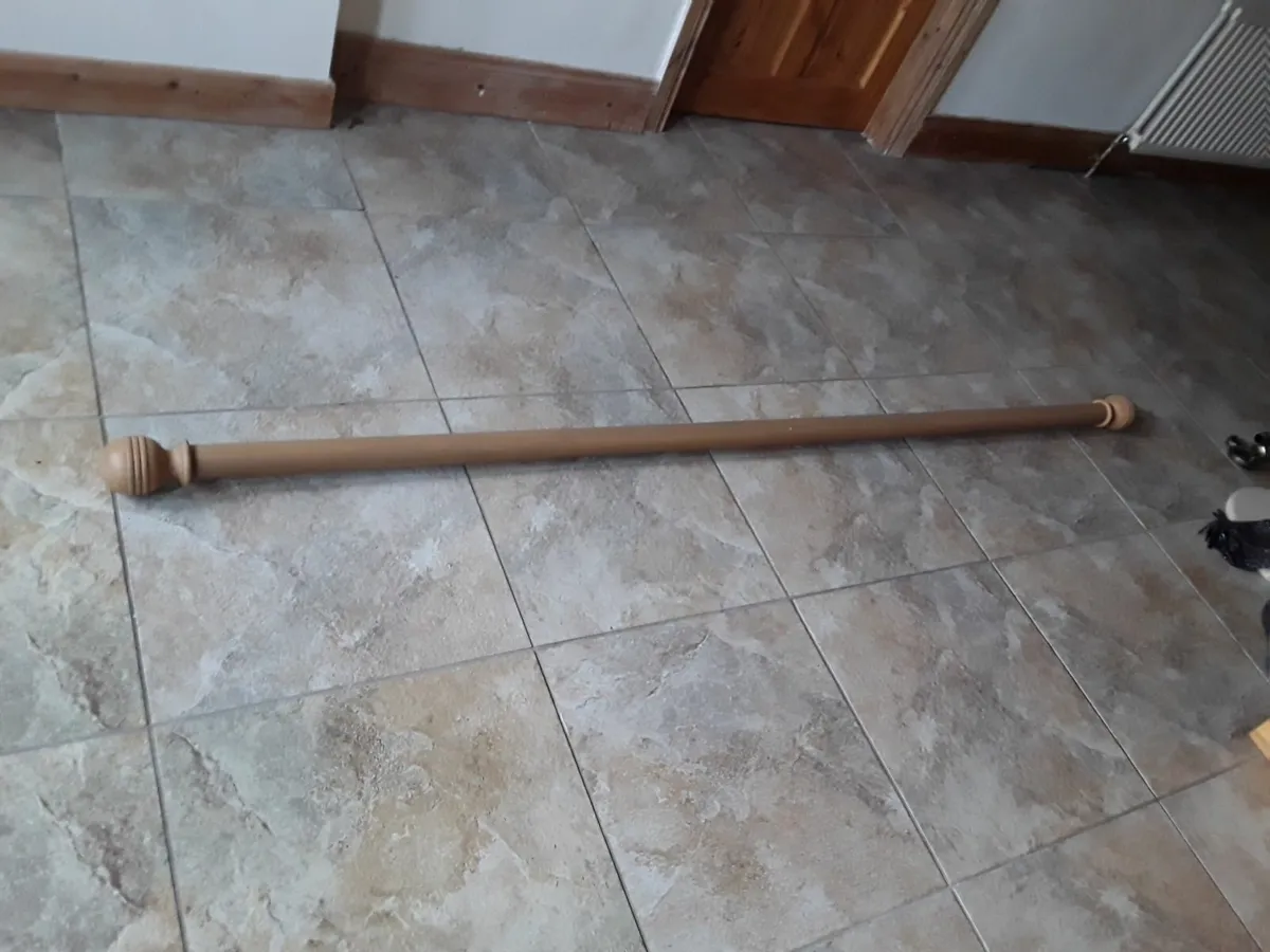 Very thick solid wooden 7 Foot curtain pole - Image 2