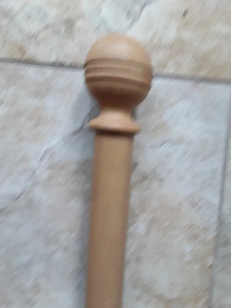 Very thick solid wooden 7 Foot curtain pole - Image 1