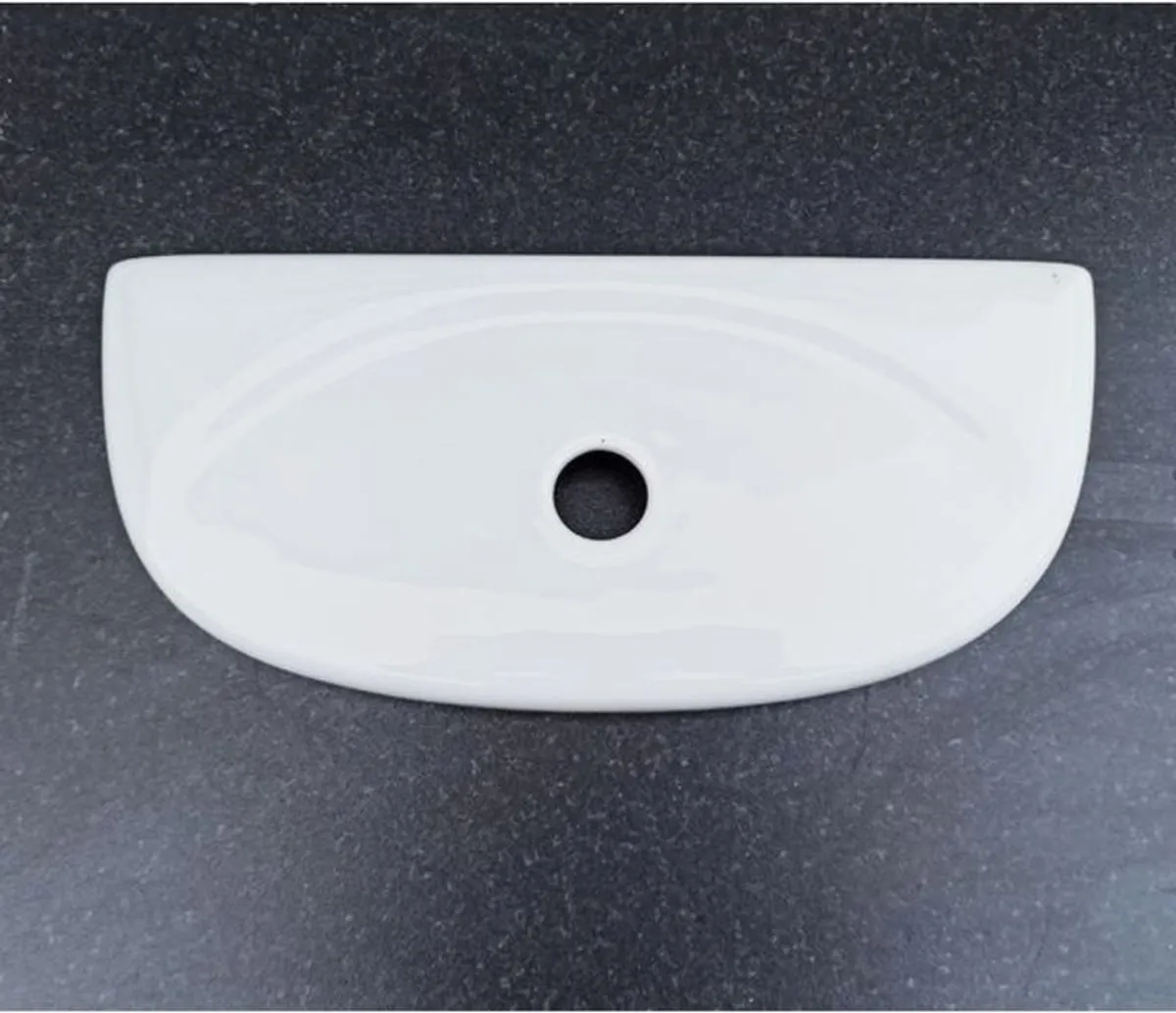 Toilet cistern lid with central hole   white - Image 1