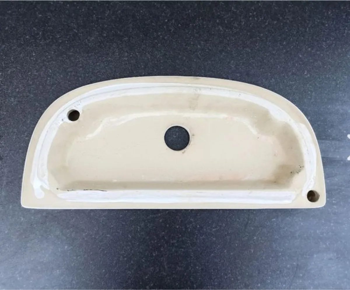 Toilet cistern lid with central hole   white - Image 2