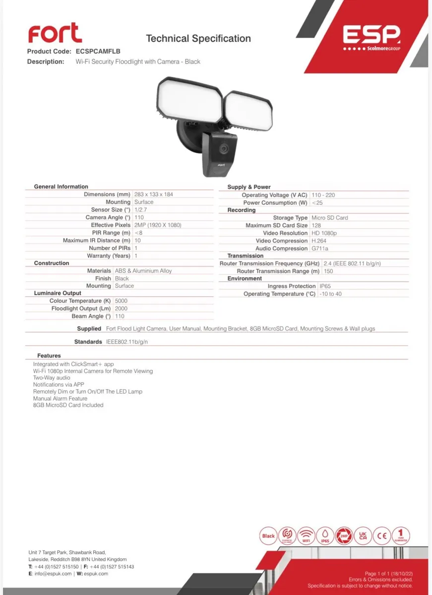 Fort - ESP security camera with LED lights - Image 2