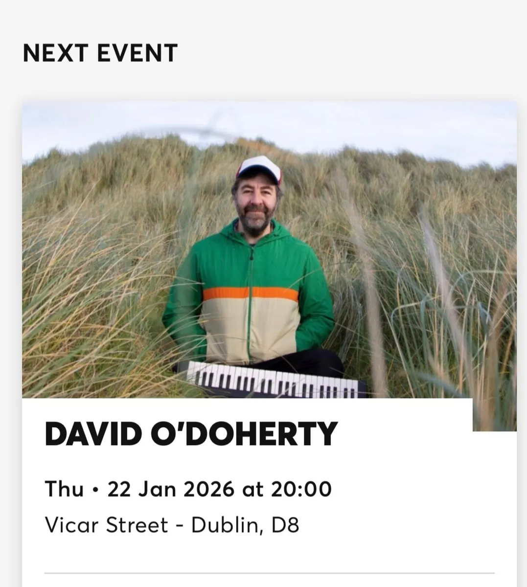 4x David Doherty - Vicar street - 22 Jan 2026