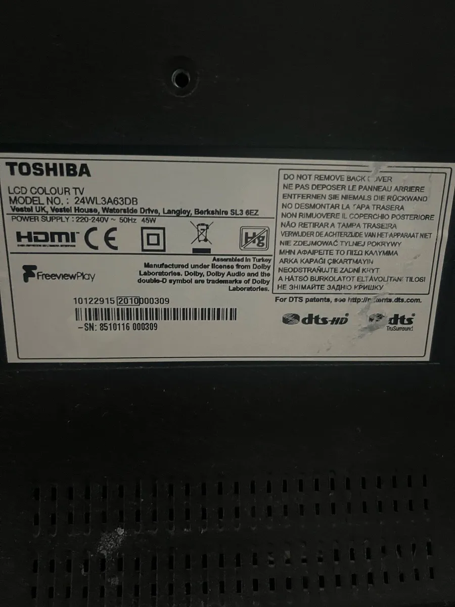 Toshiba 24inch tv - Image 3