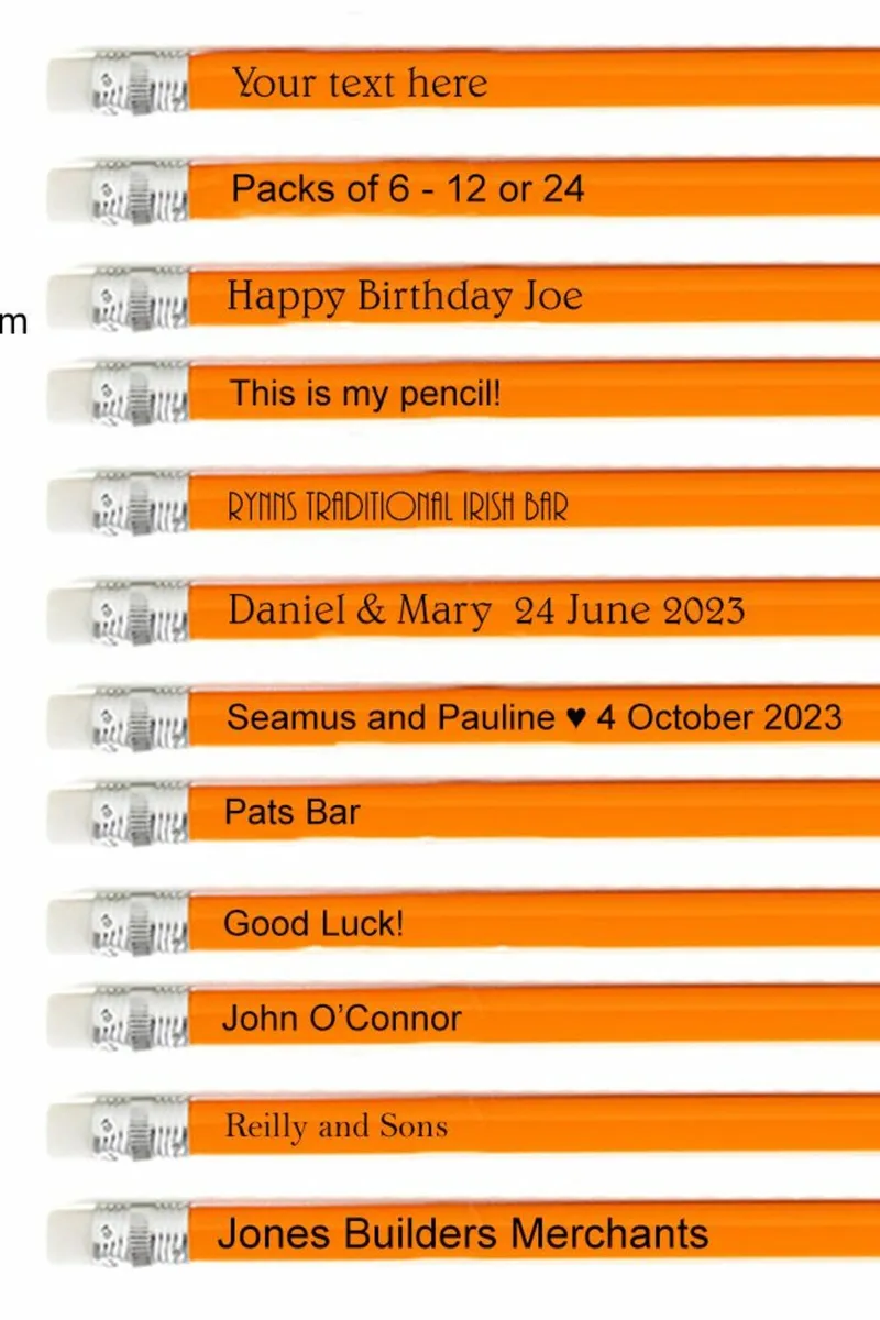 Personally Engraved Pencils - Qty 6 - Image 1