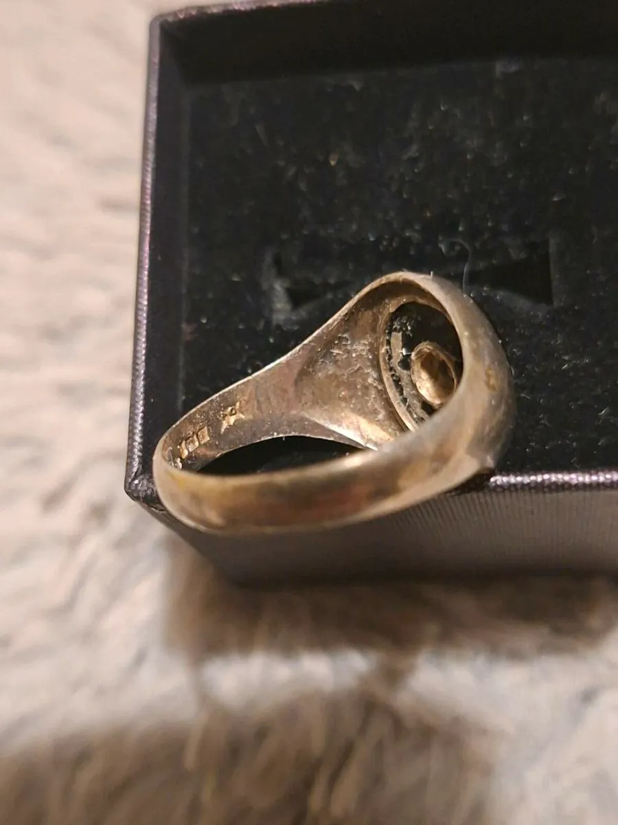 Men's Vintage Silver and Diamond ring - stamped - Image 3