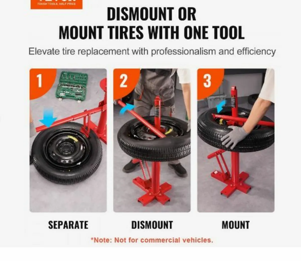 Portable Manual Tire Changer Bead Breaker Tool - Image 2