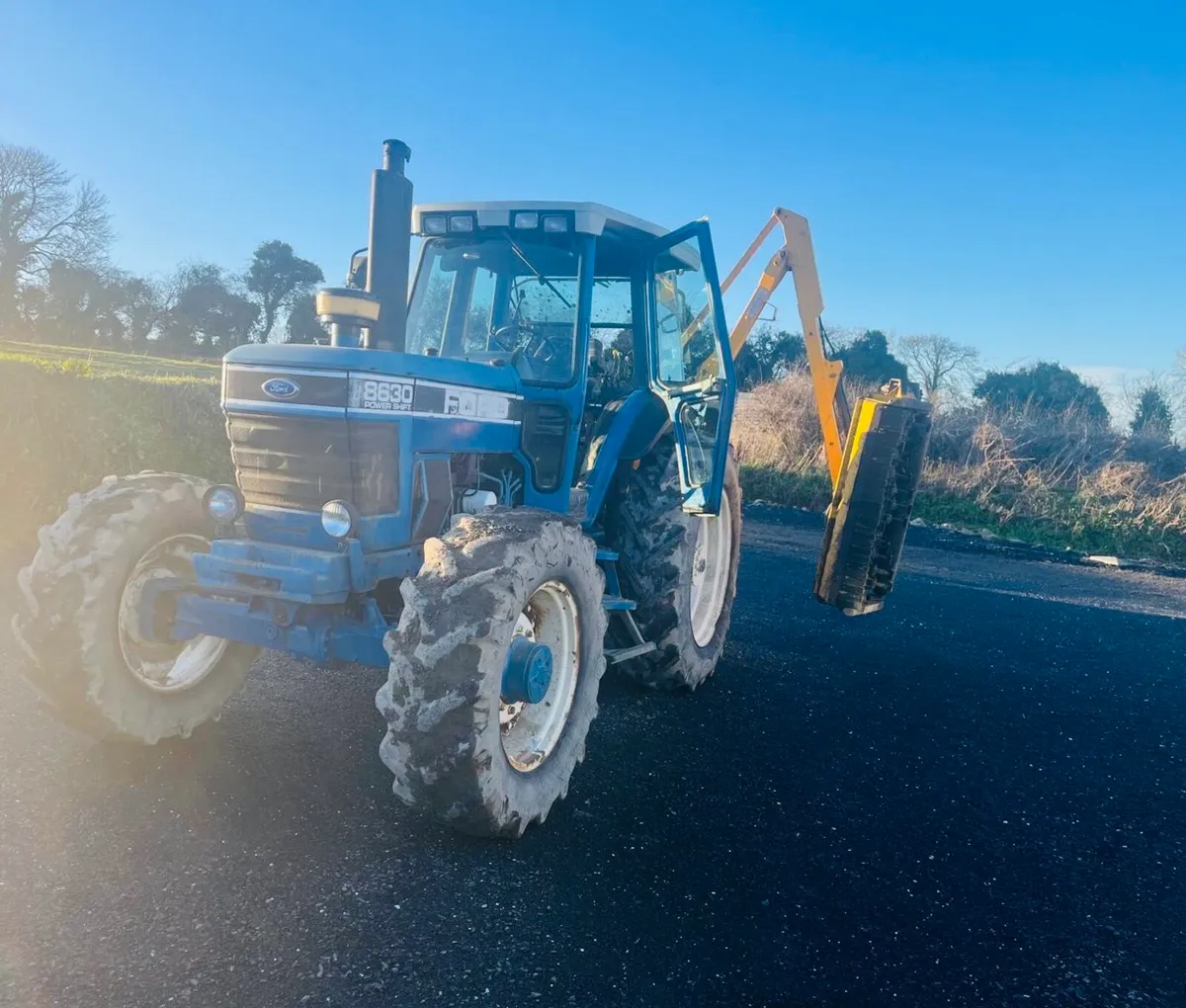 Ford 8630 with McConnell Hedge Cutter - Image 3