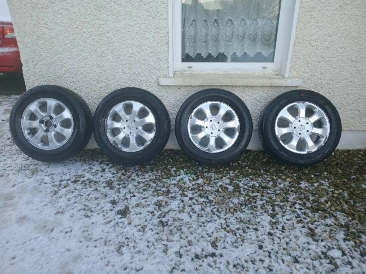 15 Inch Peugeot Alloys With Very Good Tyres - Image 2