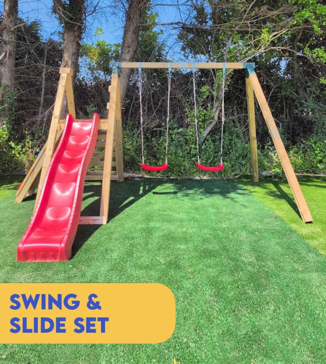 Swing Set with Playhouse Supplied & Fitted - Image 1